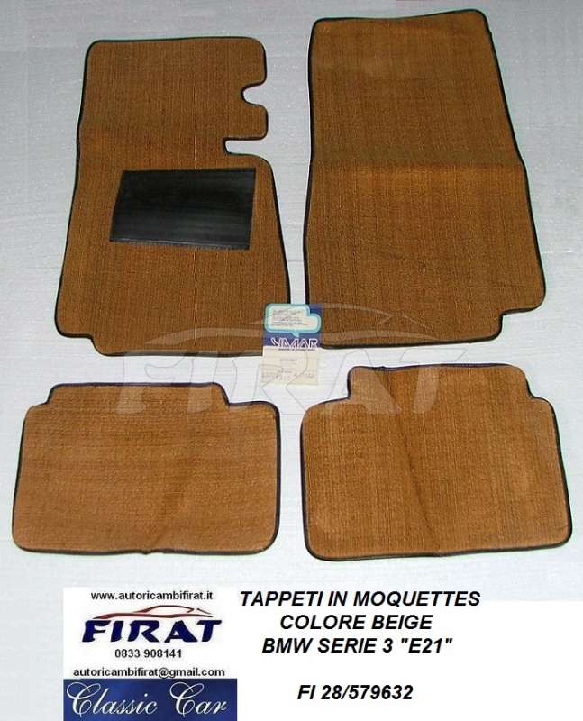 TAPPETI BMW SERIE 3 E21 IN MOQUETTES